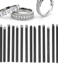 Dope Pro Grade Metal Jewelry Stamp Kit 16 Piece Punch Set with rings for carving designs on aluminum, copper, brass, pewter.
