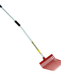 Durable Polycarbonate Pitch Fork With Angled Tines For Less Spillage And Mess Ergonomic Handle Red Heavy Duty Design