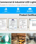 UFO LED High Bay Light 240W 190W 140W Adjustable Workhorse 33600LM Tunable 3000K 5000K 0-10V Dimmable IP65 certification images