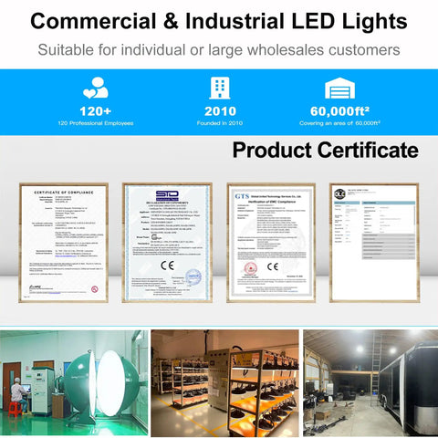 UFO LED High Bay Light 240W 190W 140W Adjustable Workhorse 33600LM Tunable 3000K 5000K 0-10V Dimmable IP65 certification images