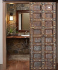 Hand Carved Rustic Authentic Doors For Interior And Exterior Use Antique Barn Door Style Custom Size 71 By 34 Inches Sliding