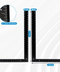 Carpenter Framing L Shape Square 16 Inch By 24 Inch Steel With White On Black Markings Anti Rust Coated For Long Lasting