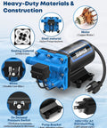 Tough As Nails 110V AC Water Pressure Pump with heavy-duty copper motor and nylon/polypropylene body for RV and home use.