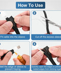 Step-by-step guide using 10ft Braided Cable Sleeve for DIY Cable Management One Quarter Inch Diameter Split Self Wrapping