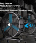 Premium 220V Heavy Duty Floor Fan With 92 Cm Wide Diameter And Tough As Nails Steel Build Delivering Beast Mode Three Speed Settings For Insane 30 Meter Airflow Range featuring universal casters for easy mobility.