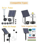 Compatible solar pumps, solar air pumps, and irrigation kits with 10 Feet Solar Extension Cable For Water Pumps And Air Pumps Two Pack.