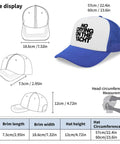 Size display of Royal Blue Yacht Vibes Dad Hat For Men And Women, Lightweight Baseball Cap With Six Vent Eyelets, Low Profile Sun Visor Hat