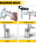 Vernier Caliper Measuring Tool 0-6 Inches 0-150mm Stainless Steel, Handy Pro Grade Precision 0.001 Inch and 0.02 Millimeter Dual Imperial Metric Scale, Outside Inside Depth Step Measurements for DIY Woodworking and Metalworking measuring outside, inside, depth, and step