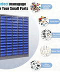Front view of 75 Drawer Hardware Cabinet For Nuts Bolts And Small Parts With Heavy Duty ABS Drawers And Metal Frame Bolt Bin Organizer