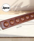 Two Pack Walnut Golf Ball Holder Display Case With Wall Mount Or Tabletop Stand for 12 Standard Balls, shown angled view