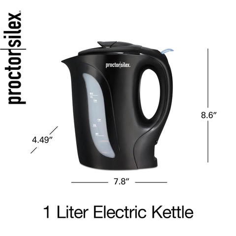 Electric Tea Kettle With Detachable Cord 1 Liter Water Boiler And Heater 1000 Watts For Rapid Boiling Auto Shutoff