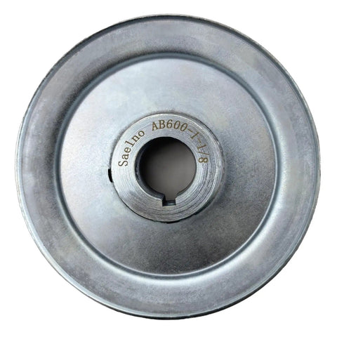 One And One Eighth Inch Bore 6 Inch Outer Diameter Single Groove V Belt Pulley For A B 5L 4L AX BX Belts Rugged Carbon Steel Motor Pulley With Zinc Plating Built Tough 1020 Steel Drive