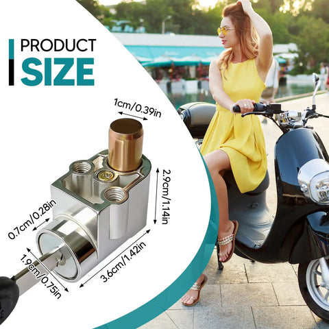 Heavy Duty Battery Box Lock For Electric Vehicles With 2 Keys Anti Theft Metal Lock Fits E Bike Electrombile And Motorcycle Easy Install Tamper Proof Cylinder Strong Security For Your Ride with size dimensions