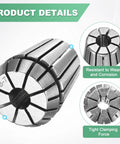 ER25 Spring Collet Chuck 8mm Clamping Diameter for CNC Milling Engraving Drilling Lathe Tools Built From 40Cr Steel Durable Silver Finish