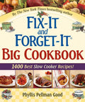 Massive Slow Cooker Cookbook by Phyllis Good Dropping 1400 Sick Slow Cooker Recipes cover featuring delicious meals and recipes.