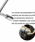 Close-up of Pro Grade Stainless Steel Set Screw Kit For Kitchen Faucets And One Handle Lavatory with hex wrench