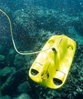 Five Thruster Mini Underwater Drone With 4K HD Camera And 100 Meter Tether For Deep Ocean Exploring on rocky seabed