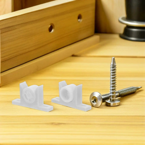 Cabinet Door Catch Hardware Kit With Screws Durable Plastic Ball Clips For Cabinets And Closets Easy Install Breakage Resistant Latch Set