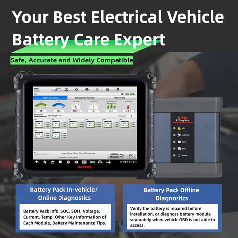 Straight Up Pro Shop EV Diagnostic Cable Transforms Your Tablet To A Heavy Duty Electric Vehicle Scanner Tool Featuring Live Topology Maps And Nuts And Bolts Battery Analysis For Serious Garage Grinds, showing diagnostic display and EV tools.