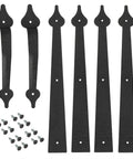 6 Piece Garage Door Handle Hinges Set With Decorative Hardware Kit Heavy Duty Barn Door Hinge For Wooden And Aluminum Doors