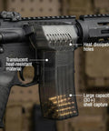 Quick Disassembly Brass Catcher With Install Base For AR Rifles Durable And High Temperature Resistant Easy No Fuss Mounting To Magazine Well Keeps Brass Safe Clean And Unobstructed Scope And Rail Access