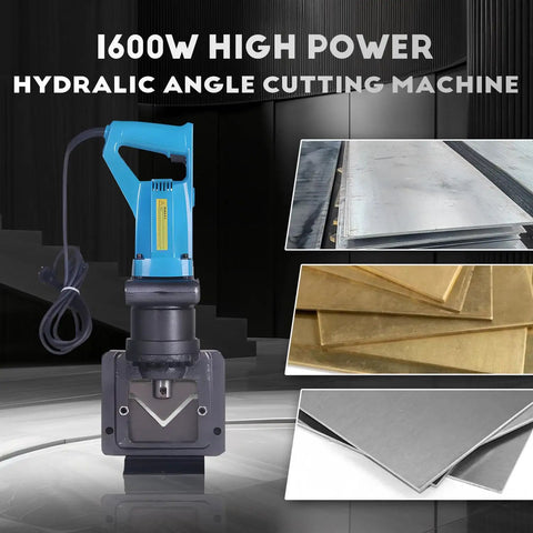1600W Hydraulic Angle Iron Cutter Electric Steel Cutting Tool For Stainless Steel with motor and cutting blades.