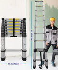 Telescoping Ladder Workhorse for DIY and Home Projects, aluminum, 3.8m, features adjustable steps, self-locking joints, ideal for tasks