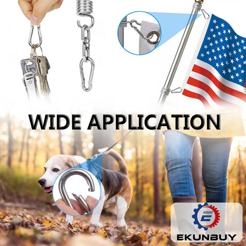 Heavy Duty 304 Stainless Steel Spring Snap Hooks 24 Pack Clips For Hammocks Ropes Key Chains Outdoor Gear Camping Fishing Hiking