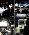 12V Waterproof White LED Light Strip Kit on car, motorcycle, golf cart, and boat interiors, showcasing underglow and marine use.