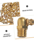 Brass Grease Fitting Kit One Set With Straight And Angled Zerk Nozzles For Automotive And Industrial Use, brass fittings close-up