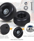 Heavy Duty Rubber Anti Vibration Foot Pads 1 Inch High 2.5 Inch Diameter 4 Pack for stabilizing equipment vibration