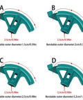 Shapes of Heavy Duty Manual Hydraulic Pipe Bender For Iron PVC Copper Tubing with various bendable diameters.