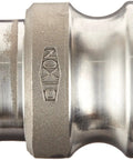 Stainless Steel 316 Cam And Groove Transition Sanitary Hose Fitting Built Tough One And A Half Inch Plug To Clamp End