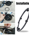 Installation of Lightweight Bike Chain Guard for 44T Chain Ring Crankset Protector Cover Chain Wheel Shield