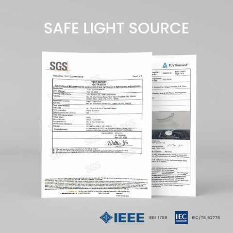 Safety certifications for Ultrawide Desk Lamp With Eye Care Tech For Your Home Office Reading And Crafting Setup