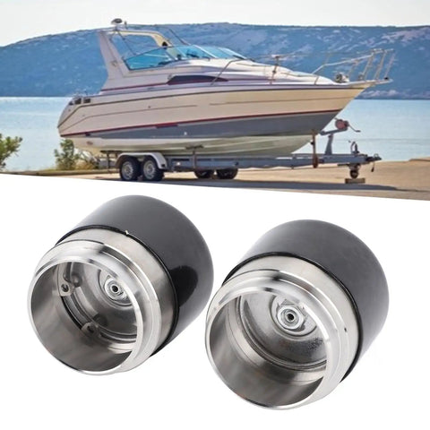 2 Pack Boat Trailer Wheel Bearing Protector With Protective Bra And Stainless Steel Hub Dust Cap 1.781 Inch Diameter