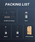 MV108S 1920P USB Endoscope Camera With 8.5mm Lens IP67 Waterproof Borescope 39.5 Inch Flexible Snake Cable packing list with mirror, magnet, hook
