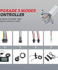 Beefed Up 48V 1200W Front Wheel Ebike Conversion Kit With Three Mode Controller PAS LCD Display And Twist Throttle components