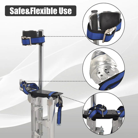 Adjustable Drywall Stilts 15 To 23 Inches Aluminum Lift for Painting Finishing Pruning and Cleaning Built for Easy Maneuverability