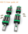 2 Pack HGR15 Linear Rail Kit With 4 HGH15CA Bearing Blocks 300mm Rails 11.81 Inch Long Smooth Low Noise Sliding For Precision CNC