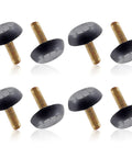 M6 Table Leg Levelers Set Eight Pcs Screws On Furniture Glides Foot Adjusters For Legs Patio Feet Black Durable Plastic Build