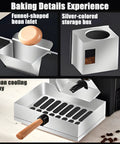 No Stress Daily Roasts With This 200 Gram Electric Coffee Machine showing funnel-shaped bean inlet and cooling tray.