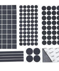 Heavy Duty Silicone Furniture Pads 132 Pack Non Slip Rubber Leg Protectors With Tack strong adhesive, featuring various sizes and shapes.