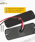 Amber LED Turn Signal Side Marker Lights 4.4 Inch 2 Pack, 24 High Power SMD LEDs, DOT Approved, back view with wiring details