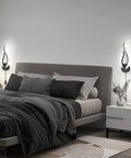 Two In One Install Plug In Wall Sconces Set Of 2 Modern Bedroom Bedside Lamps Industrial Style with On Off Switch Cord above bed