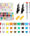 Garage Staple 306 Piece Auto Fuse Assortment Kit With Dual Circuit Testers And Pullers displayed in a clear storage box.
