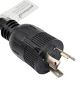 Heavy Duty Welding Adapter Cord L6-30 Plug To 6-50 Receptacle Locking 3-Prong 30A To 50A Welder Power Cord close-up