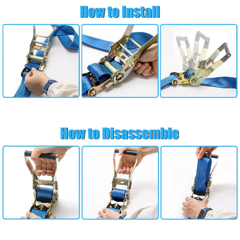 Installation steps for Shop Floor Ready Heavy Duty Fifty Five Gallon Drum Lifting Sling With Twin Adjustable Ratchet Straps.