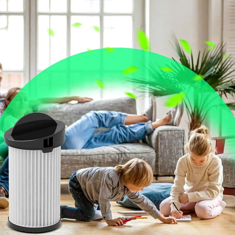 Four Pack HEPA Pre Motor Filter Replacement Compatible With Eyevac Ev Pmf And Neovac Elite Touchless Stationary Vacuums in home setting.