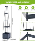 Yard Friendly Raised Garden Bed With Tomato Planter Box Trellis For Patio And Indoor Outdoor Gardening 56 Inch Tomato Cages For Vertical Climbing Plants Vegetables And Flowers Space Saving Kit 2 Pack, showing dimensions and material details.
